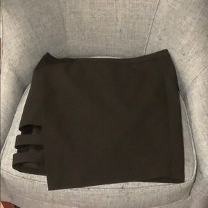 Mason black mini skirt with side cut out detail